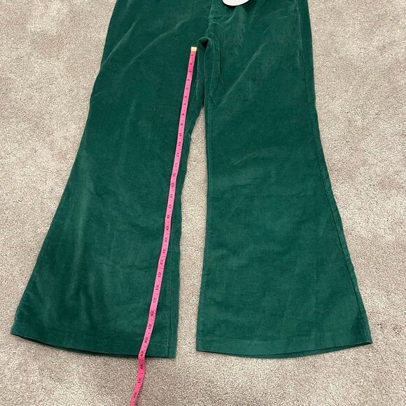 NWT Princess Polly Women's Green Corduroy Flare Pant Green Size 14 - Picture 10 of 11